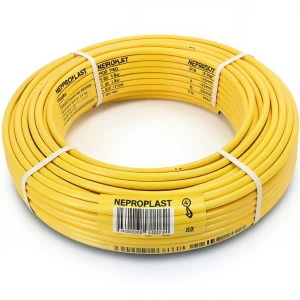 أنابيب HDPE PE 80 ضغط 16 بار قطر خارجي 125 مم سمك 14 مم لون أصفر | نيبروبلاست