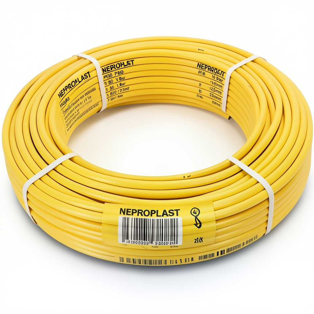 HDPE Pipes PE 80 Pressure 16 Bar Outside Diameter 125 mm Thickness 14 mm Yellow | NEPROPLAST