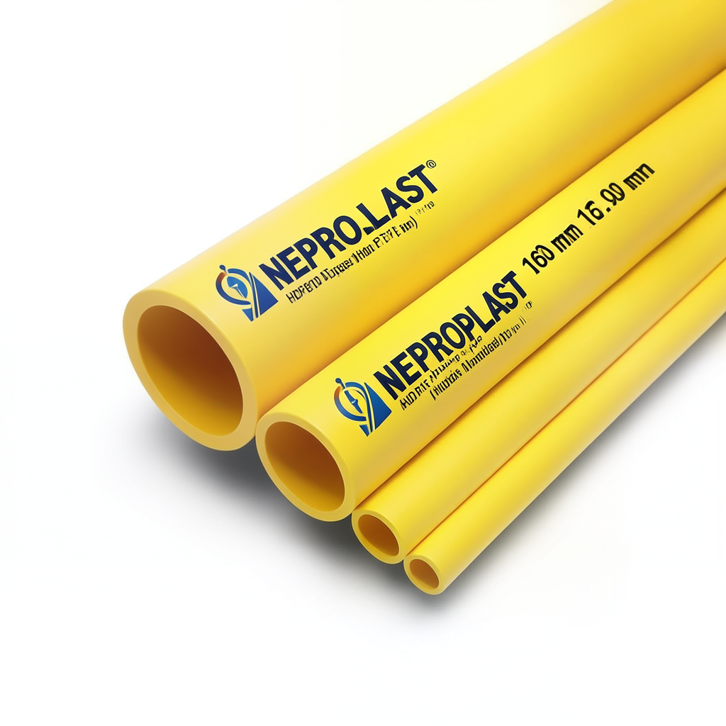 Neproplast HDPE Pipes PE 100 Pressure 20 Bar Outside Diameter 160 mm Thickness 17.9 mm Yellow | NEPROPLAST