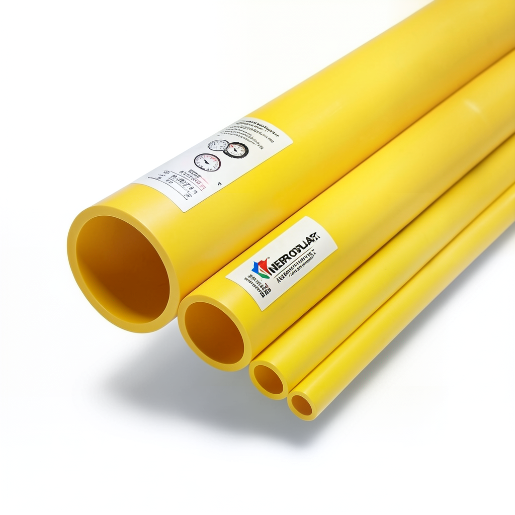 مواسير HDPE PE 100 ضغط 20 بار قطر 250 مم سمك 27.9 مم لون أصفر | نيبروبلاست