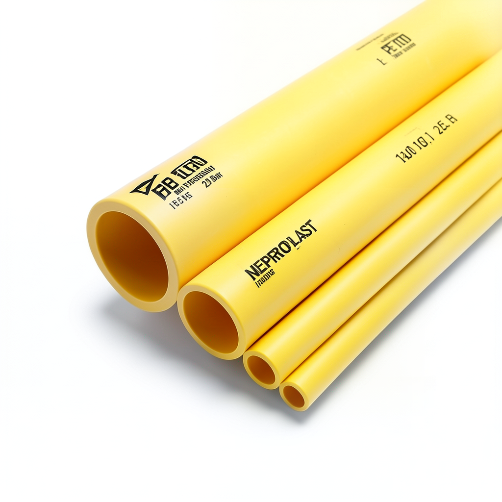 HDPE Pipes PE 100 Pressure 20 Bar 140 mm Diameter 15.7 mm Thickness Yellow | NEPROPLAST