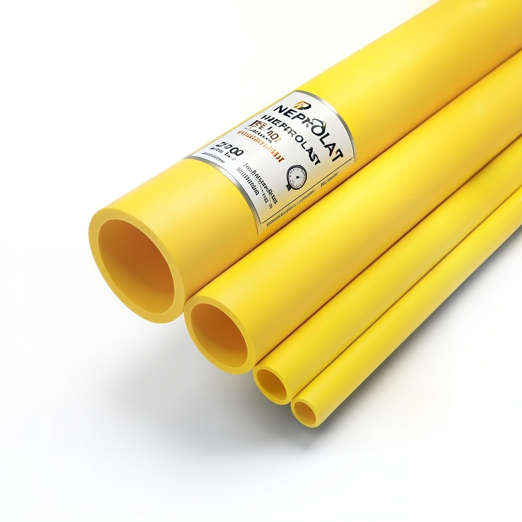 مواسير HDPE نيبروبلاست PE 100 ضغط 20 بار قطر خارجي 160 مم سمك 17.9 مم لون أصفر | نيبروبلاست
