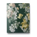 Floral Wallpaper 10 m x 0.70 m Dark Green, Model 13058