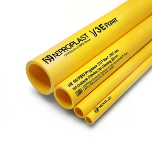 HDPE Pipes PE 100 Pressure 20 Bar Outside Diameter 180 mm Thickness 20.1 mm Yellow | NEPROPLAST