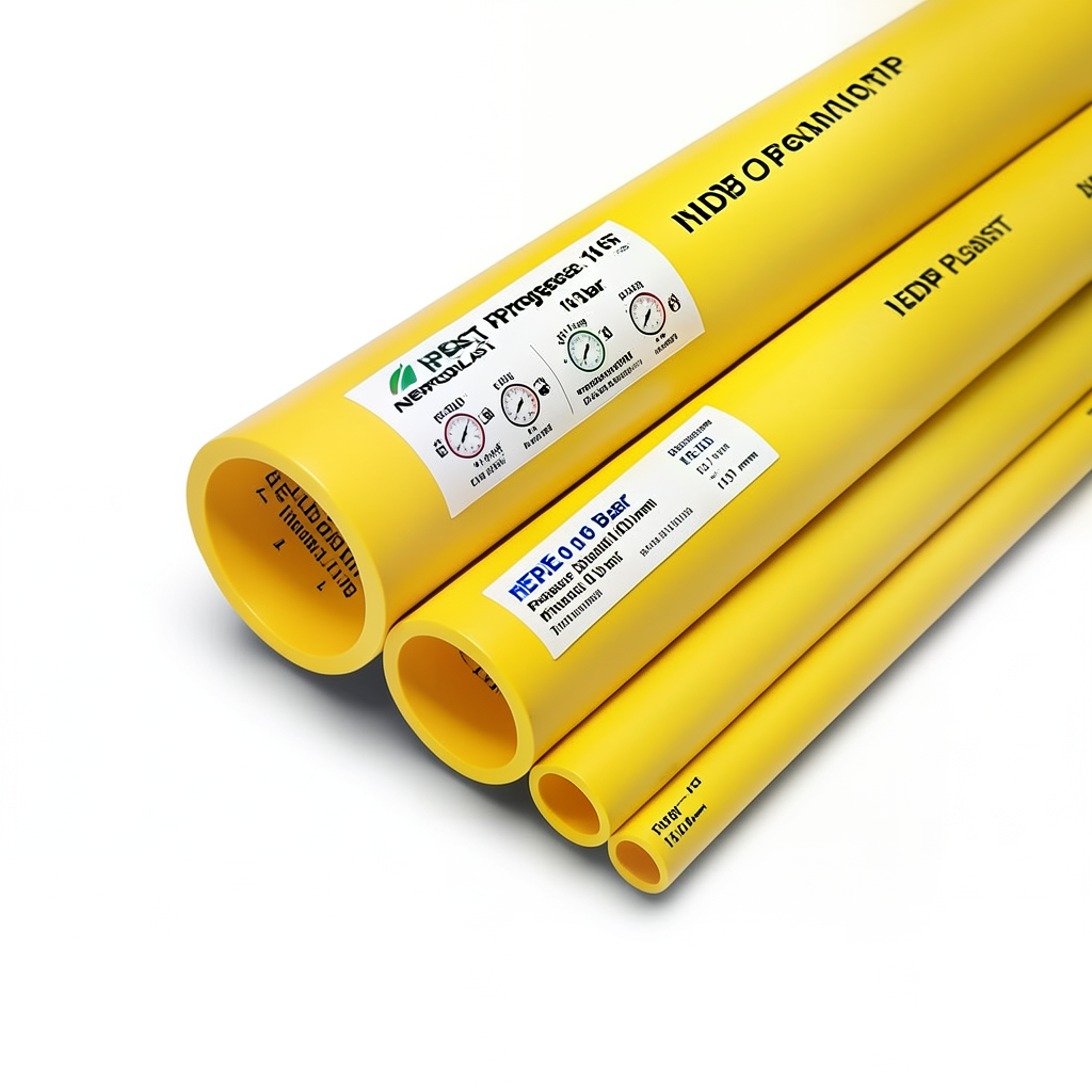 HDPE Pipes PE 80 Pressure 16 Bar Outside Diameter 140 mm Thickness 15.7 mm Yellow | NEPROPLAST