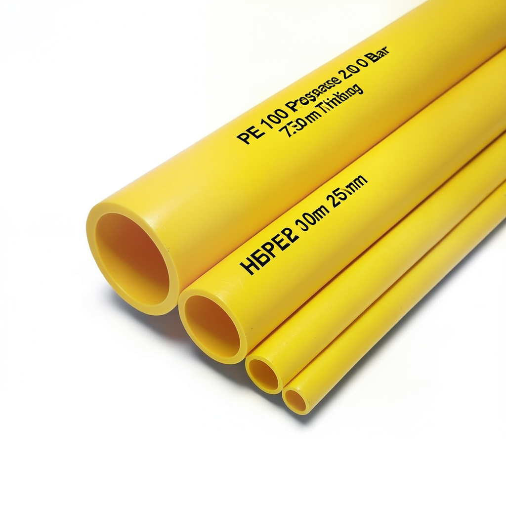 مواسير HDPE PE 100 ضغط 20 بار قطر 250 مم سمك 27.9 مم لون أصفر | نيبروبلاست