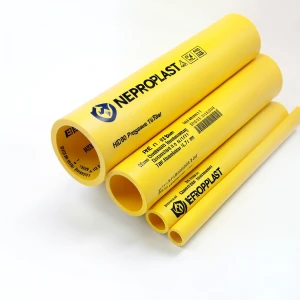HDPE Pipes PE 80 Pressure 16 Bar Outside Diameter 140 mm Thickness 15.7 mm Yellow | NEPROPLAST