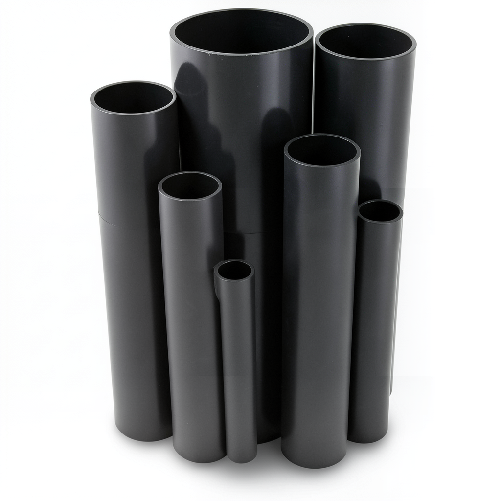 مواسير UPVC ضغط 2.5 بار قطر خارجي 315 مم سمك 2.5 مم لون اسود