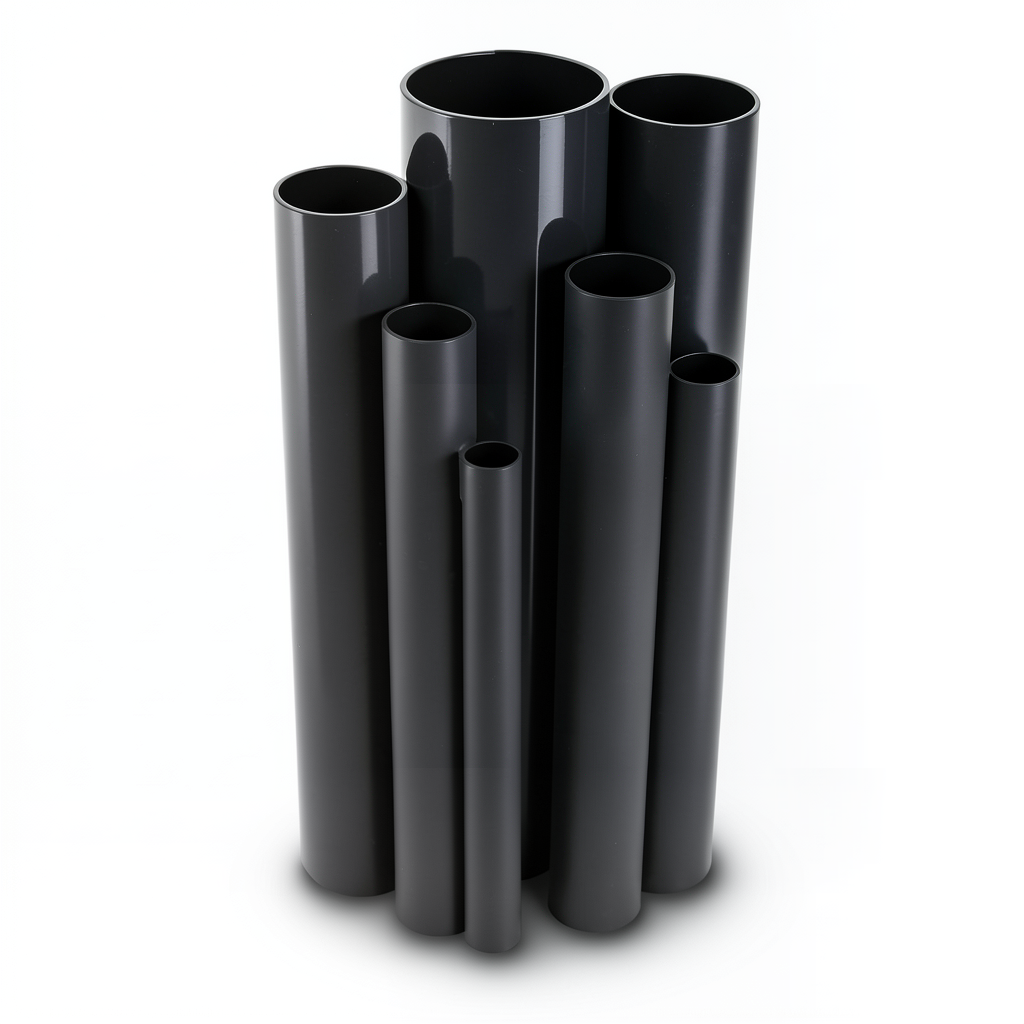 مواسير UPVC ضغط اسمي 16 بار قطر خارجي 250 مم سمك 18.6 مم لون اسود