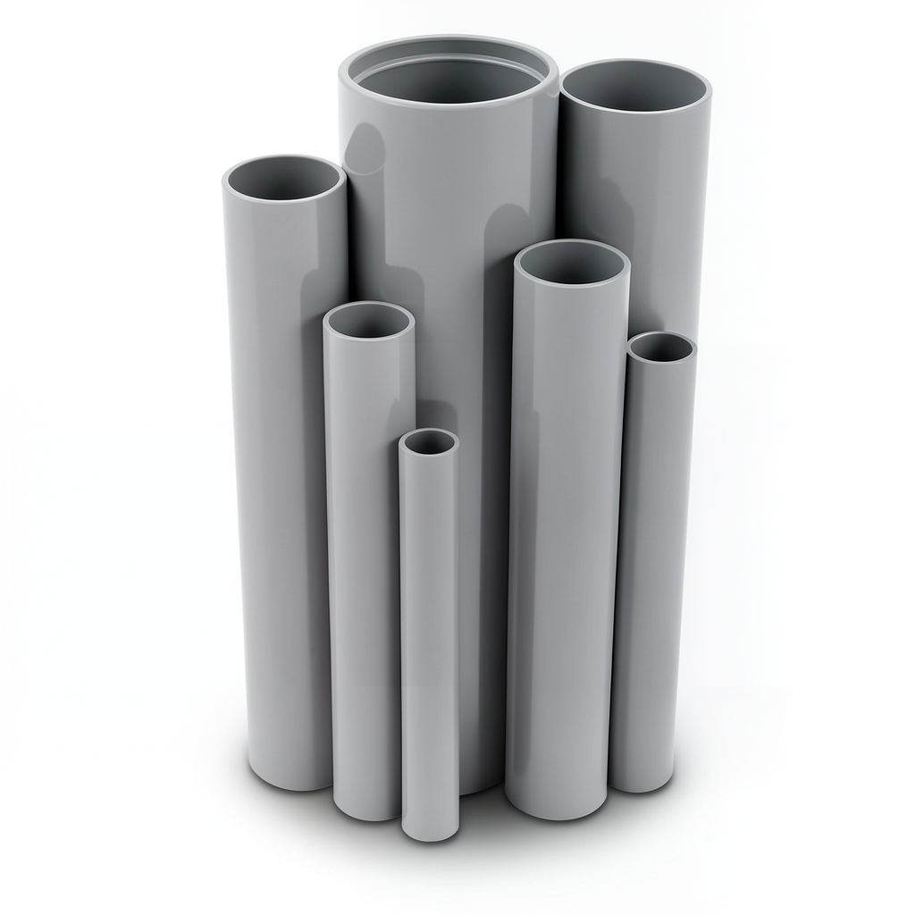 UPVC Pipe Nominal Pressure 10 Bar Outside Diameter 315 mm Thickness 15 mm Gray