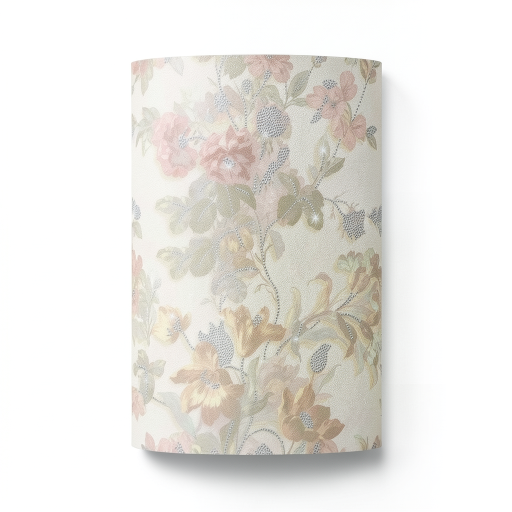 Floral Wallpaper 10 m x 0.70 m Beige Color, Model 13071