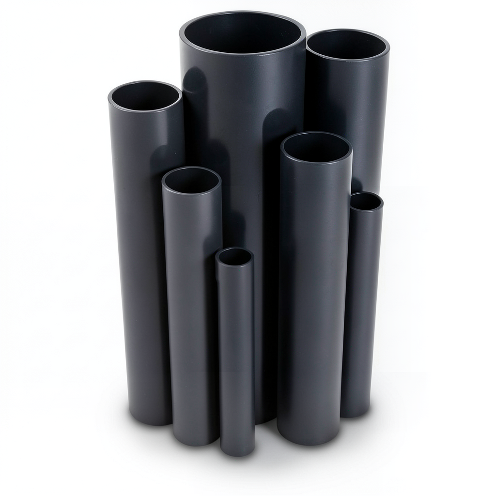 مواسير UPVC ضغط اسمي 16 بار قطر خارجي 315 مم سمك 23.4 مم لون اسود