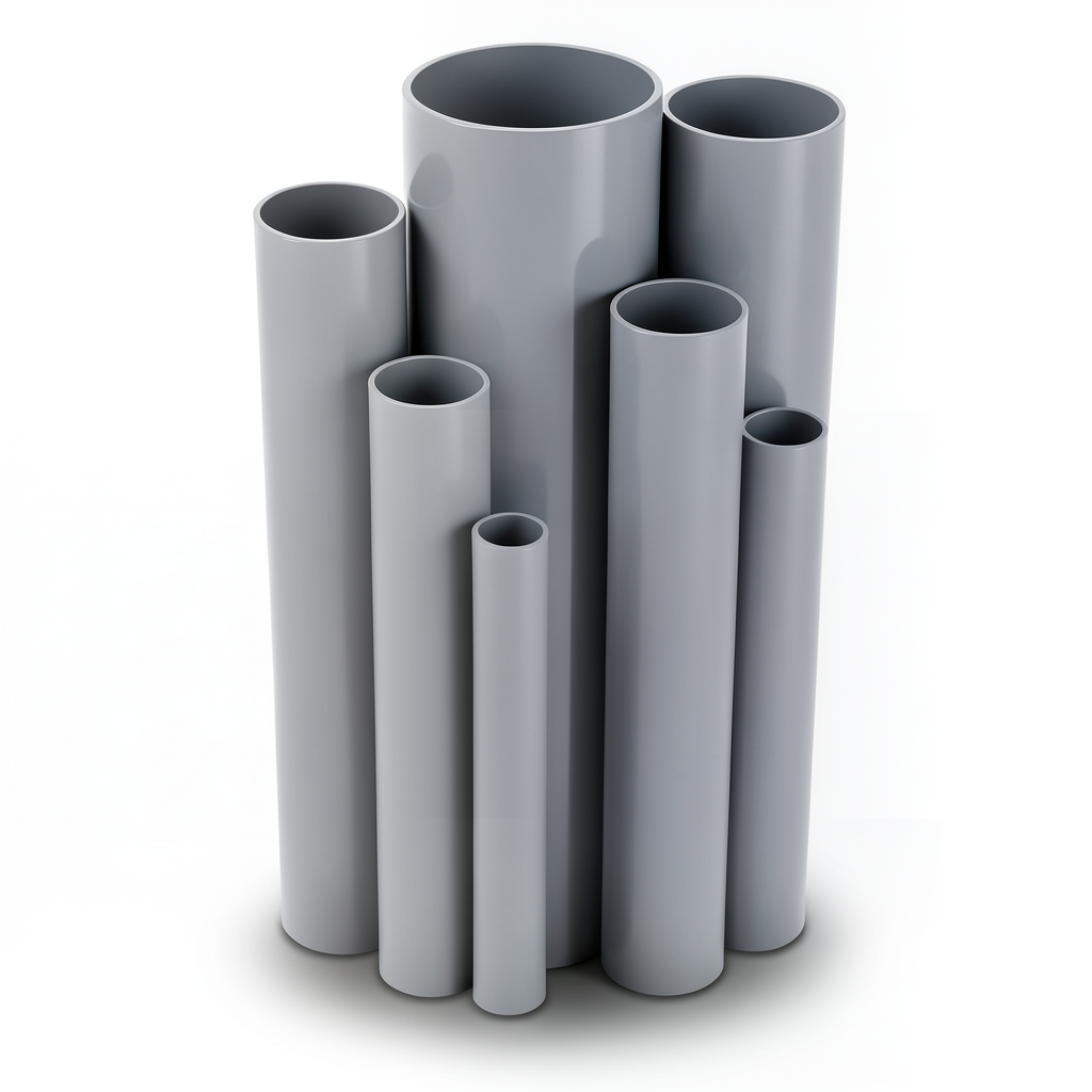 مواسير UPVC ضغط 2.5 بار قطر خارجي 315 مم سمك 2.5 مم لون رمادي