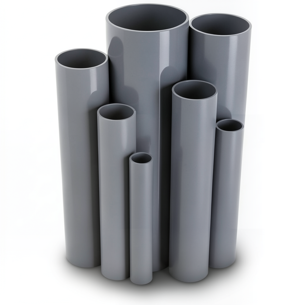 UPVC Pipes Nominal Pressure 4 Bar Outside Diameter 315 mm Thickness 6.2 mm Gray