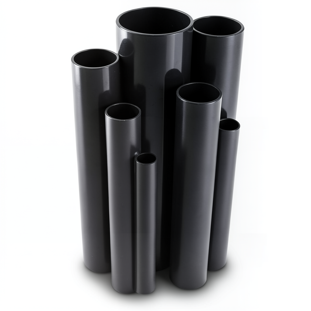 UPVC Pipes Nominal Pressure 16 Bar Outside Diameter 250 mm Thickness 18.6 mm Black