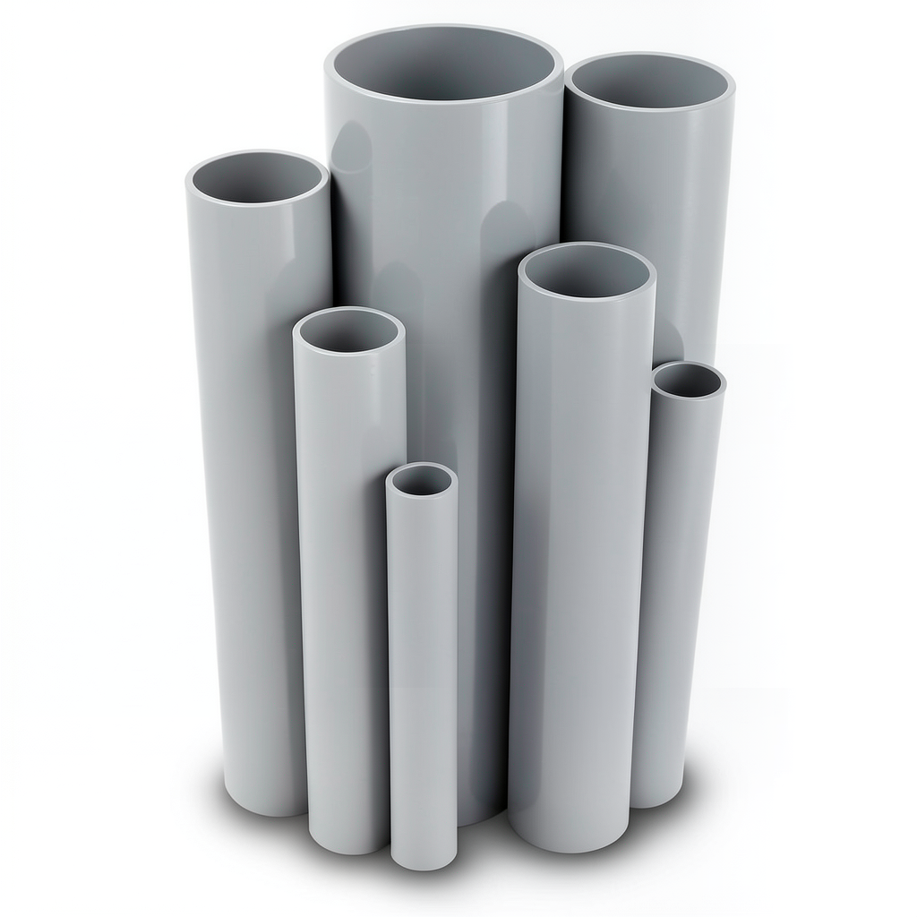 مواسير UPVC ضغط 2.5 بار قطر خارجي 315 مم سمك 2.5 مم لون رمادي