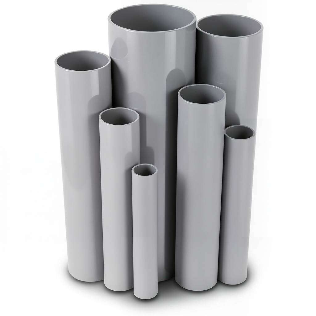 UPVC Pipes Nominal Pressure 4 Bar Outside Diameter 315 mm Thickness 6.2 mm Gray