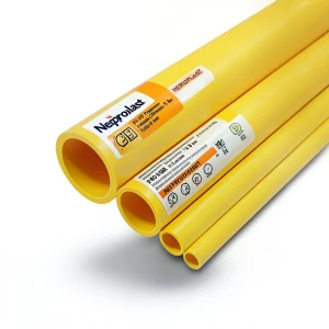 مواسير HDPE نيبروبلاست PE 80 ضغط 16 بار قطر خارجي 160 مم سمك 17.9 مم لون أصفر | نيبروبلاست
