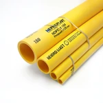 مواسير HDPE بولي إيثيلين PE 100 ضغط 16 بار قطر خارجي 250 مم سمك 27.9 مم لون أصفر | نيبروبلاست