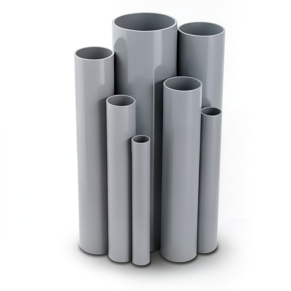 مواسير UPVC ضغط اسمي 2.5 بار قطر خارجي 355 مم سمك 2.9 مم لون رمادي
