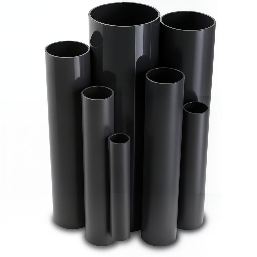 مواسير UPVC ضغط 2.5 بار قطر خارجي 355 مم سمك 2.9 مم لون اسود