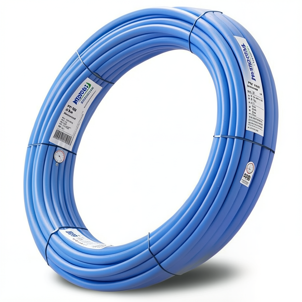 أنابيب HDPE نيبروبلاست PE 100 ضغط 20 بار قطر خارجي 25 مم سمك 2.8 مم لون أزرق | نيبروبلاست