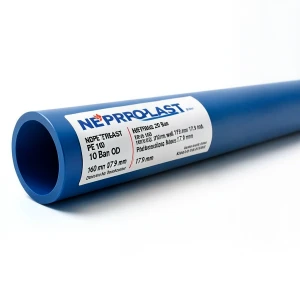 أنابيب HDPE PE 100 ضغط 20 بار قطر خارجي 160 مم سمك 17.9 مم لون أزرق | نيبروبلاست