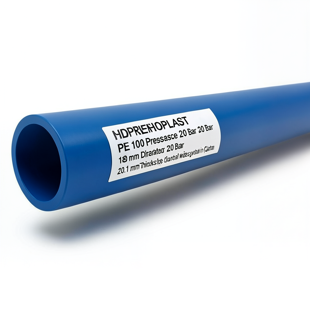 HDPE Pipes PE 100 Pressure 20 Bar 180 mm Diameter 20.1 mm Thickness Blue | NEPROPLAST