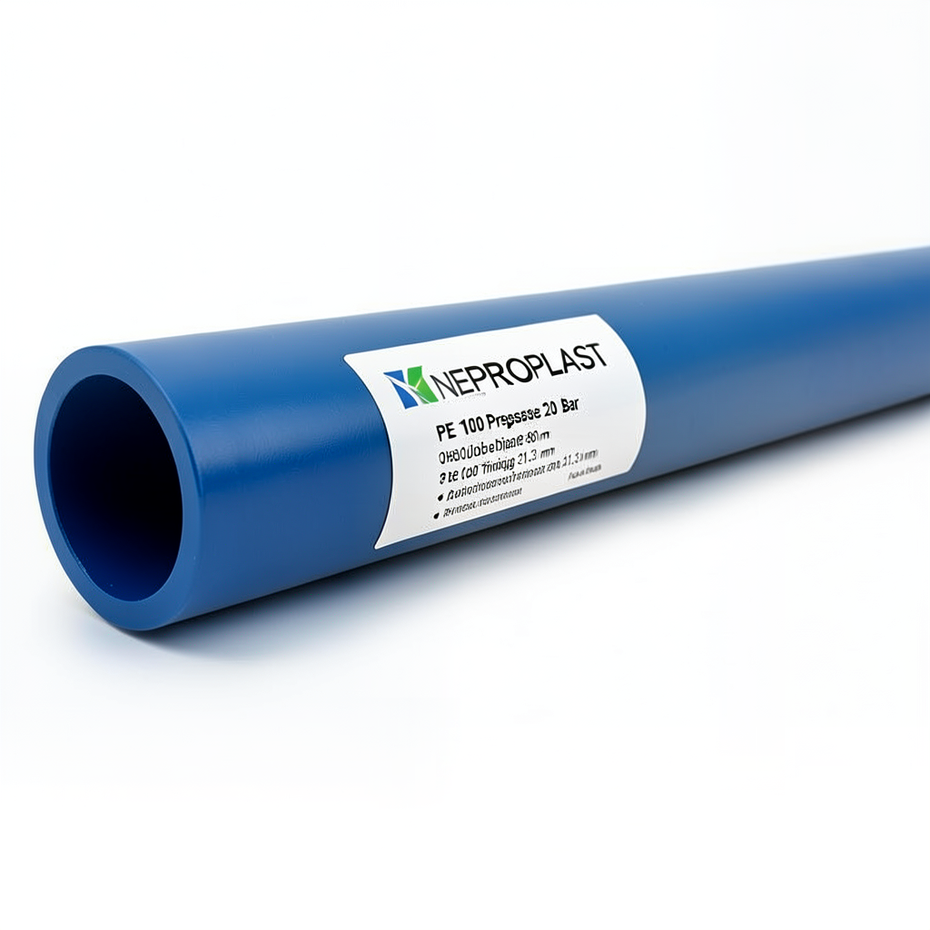 HDPE Pipes PE 100 Pressure 20 Bar Outside Diameter 280 mm Thickness 31.3 mm Blue | NEPROPLAST