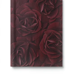 German Wall Covering Floral Design 10m x 0.53m Dark Red