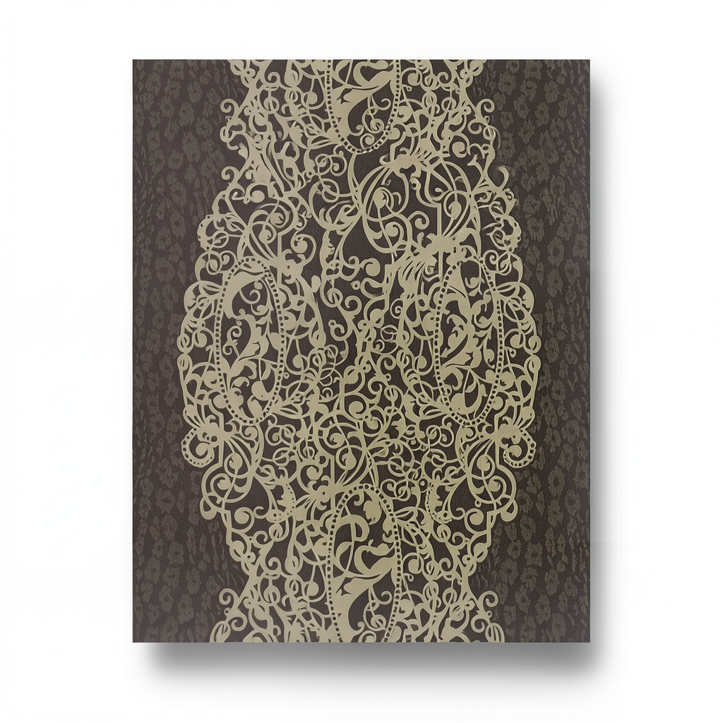 Patterned Wallpaper 10 m x 0.70 m Dark Brown, Model 14008