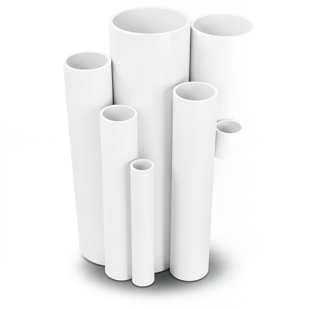 مواسير UPVC ضغط 6 بار قطر خارجي 355 مم سمك 10.4 مم لون أبيض