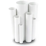 مواسير UPVC ضغط 10 بار قطر خارجي 355 مم سمك 16.9 مم لون أبيض