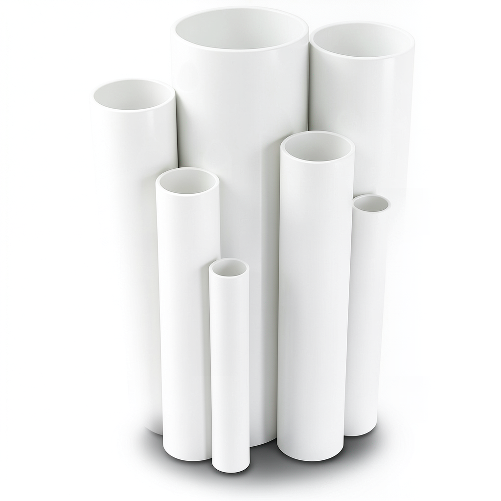 مواسير UPVC ضغط 10 بار قطر خارجي 355 مم سمك 16.9 مم لون أبيض