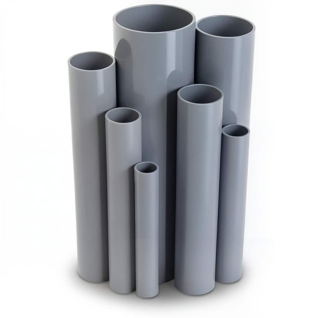 UPVC Pipes Pressure 16 Bar Outside Diameter 355 mm Thickness 26.3 mm Gray