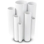 مواسير UPVC ضغط اسمي 2.5 بار قطر خارجي 400 مم سمك 3.2 مم لون أبيض