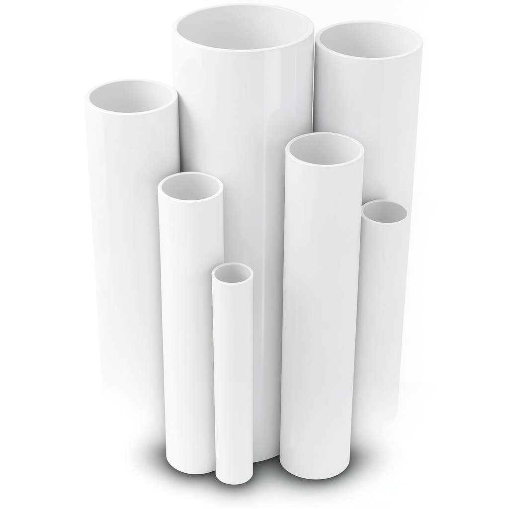 مواسير UPVC ضغط اسمي 2.5 بار قطر خارجي 400 مم سمك 3.2 مم لون أبيض