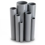 مواسير UPVC ضغط 2.5 بار قطر خارجي 400 مم سمك 3.2 مم لون رمادي