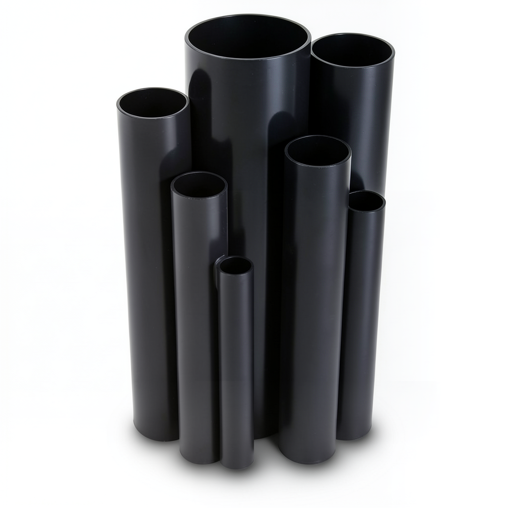 مواسير UPVC ضغط 6 بار قطر خارجي 355 مم سمك 10.4 مم لون اسود