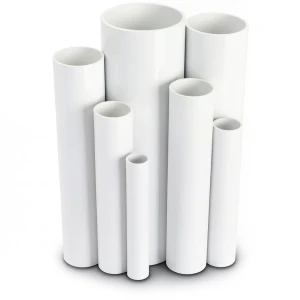 مواسير UPVC ضغط 10 بار قطر خارجي 355 مم سمك 16.9 مم لون أبيض