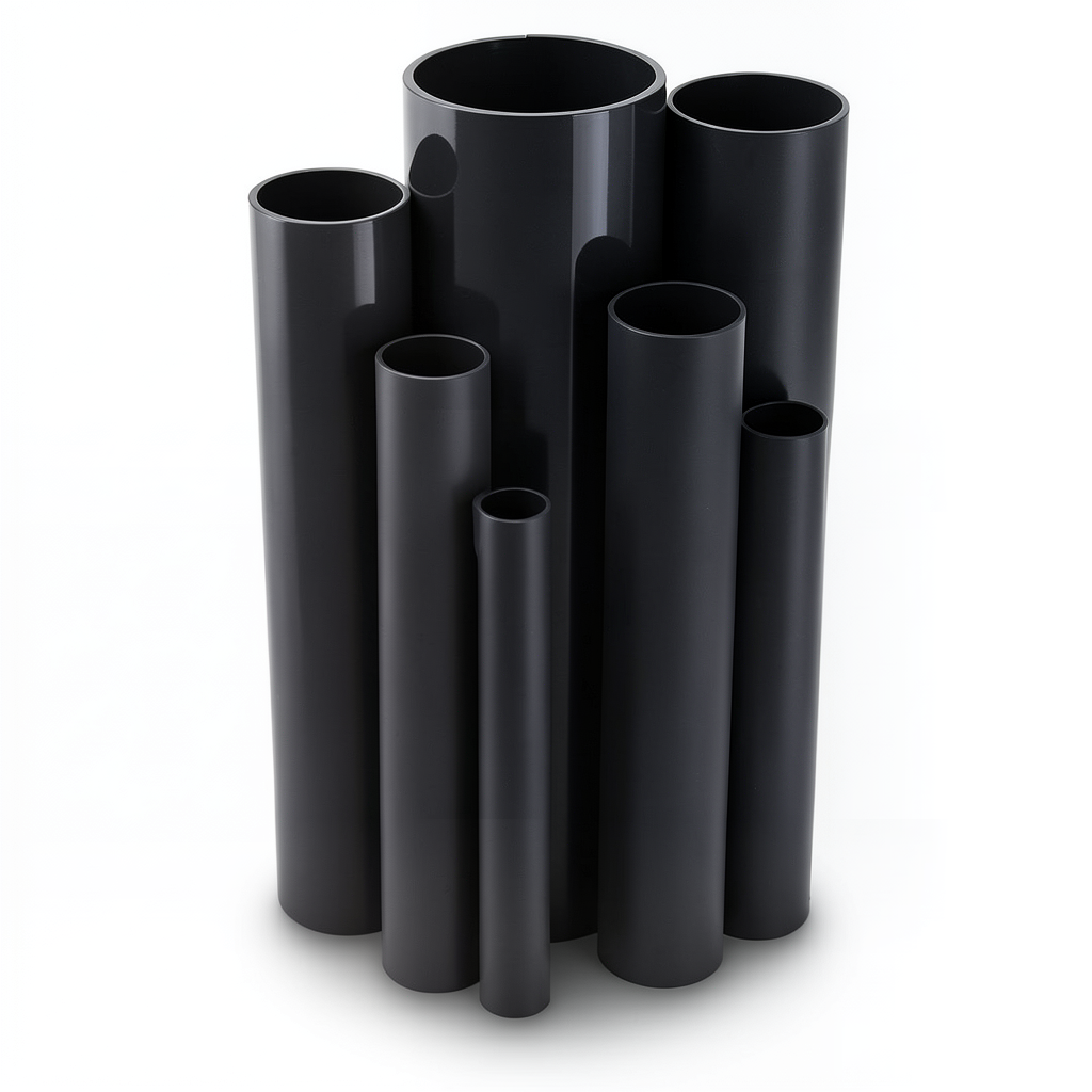 مواسير UPVC ضغط 4 بار قطر خارجي 400 مم سمك 7.9 مم لون اسود