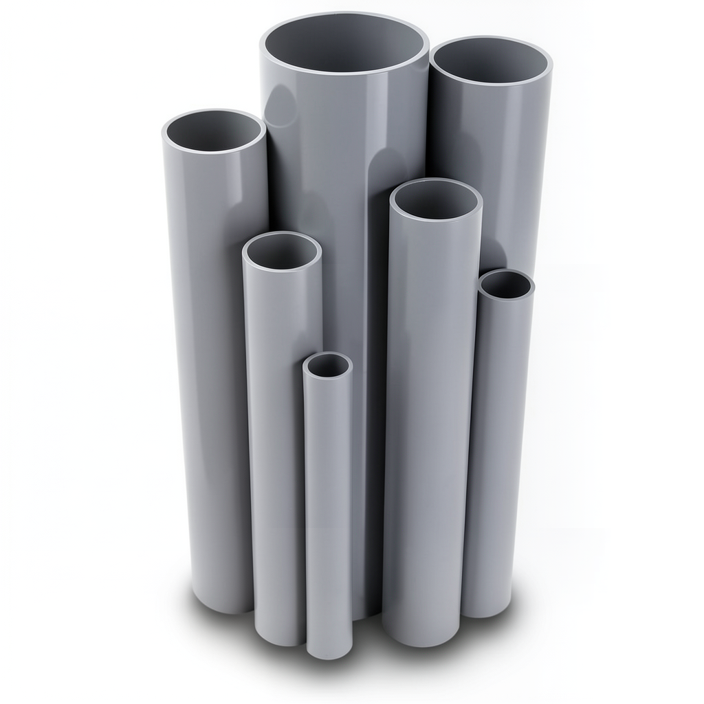 UPVC Pipes Pressure 16 Bar Outside Diameter 355 mm Thickness 26.3 mm Gray