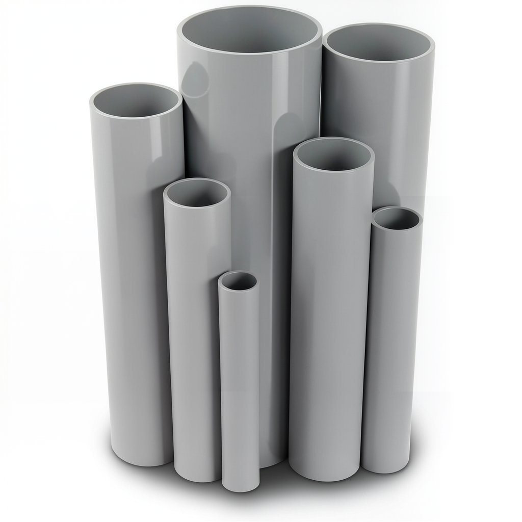 UPVC Pipes Pressure 4 Bar Outside Diameter 355 mm Thickness 7 mm Gray