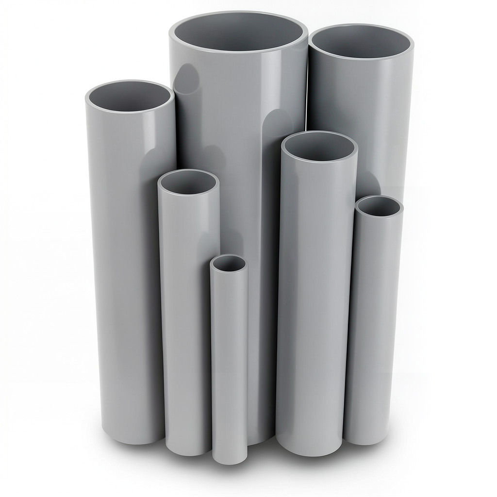 UPVC Pipes Nominal Pressure 10 Bar Outside Diameter 450 mm Thickness 21.5 mm Gray