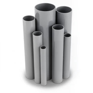 مواسير UPVC ضغط 2.5 بار قطر خارجي 400 مم سمك 3.2 مم لون رمادي