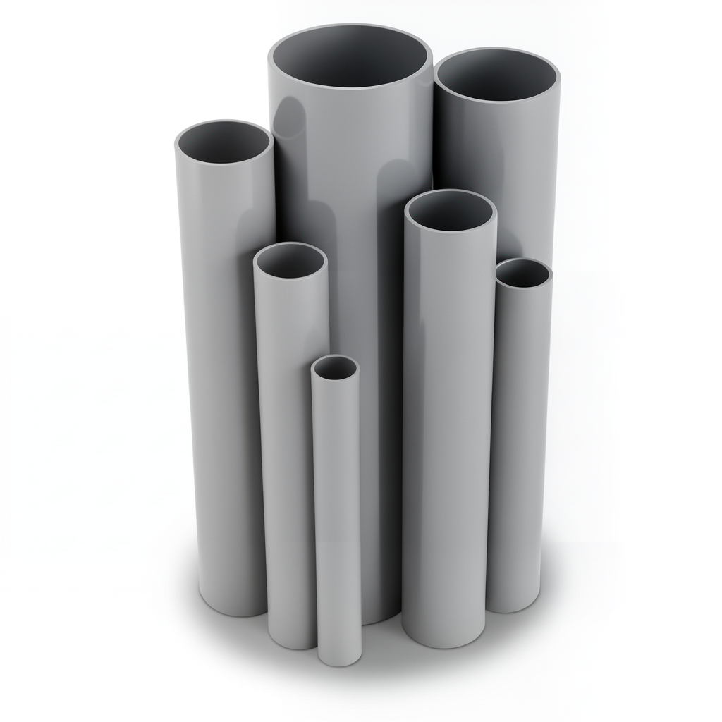 مواسير UPVC ضغط 2.5 بار قطر خارجي 400 مم سمك 3.2 مم لون رمادي