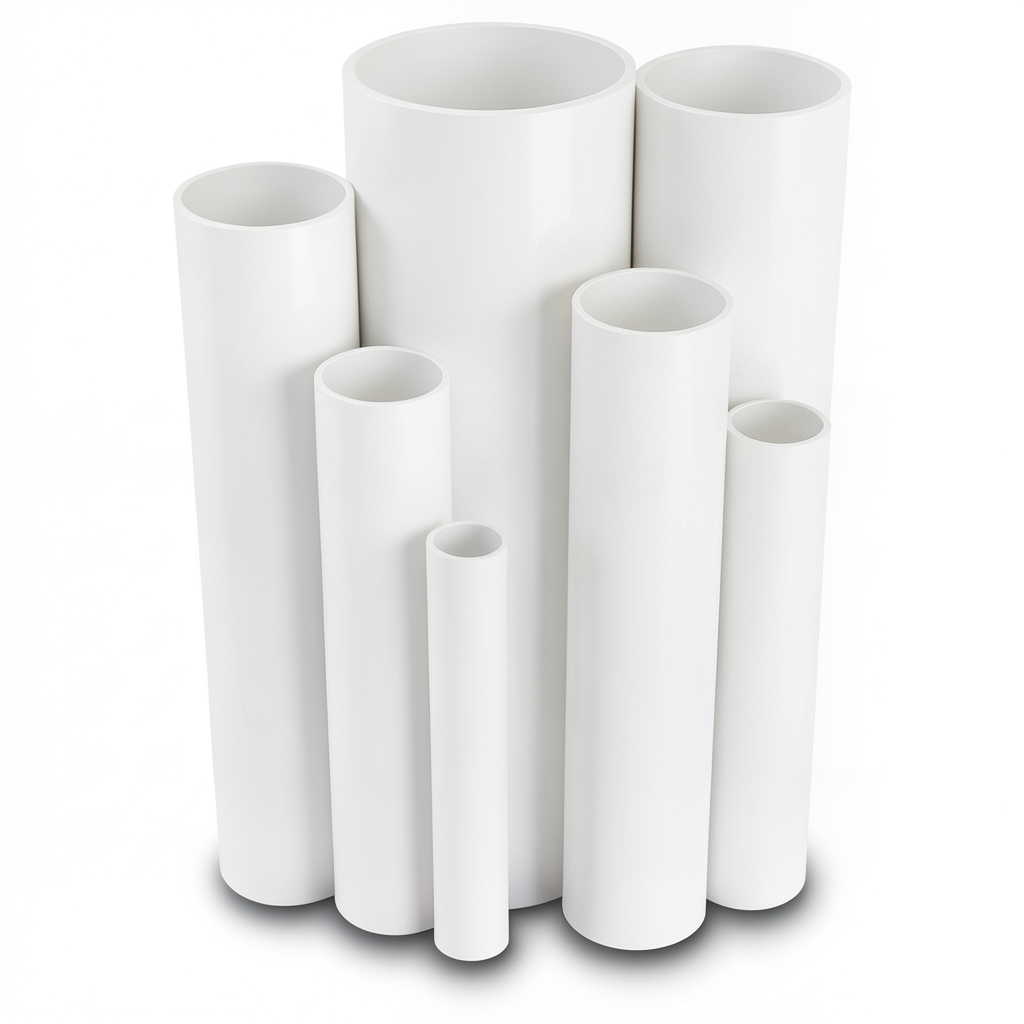 مواسير UPVC ضغط 6 بار قطر خارجي 355 مم سمك 10.4 مم لون أبيض