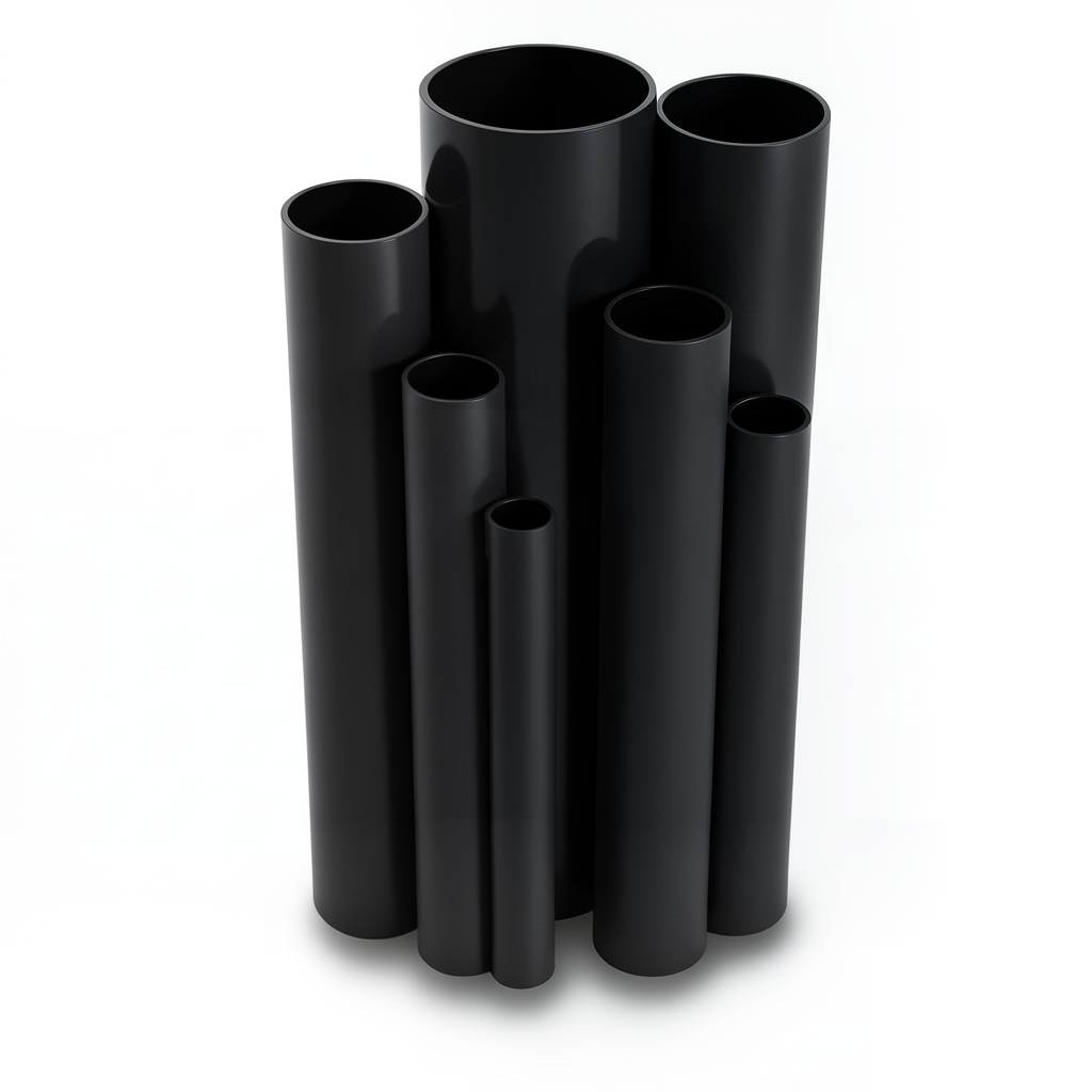 مواسير UPVC ضغط 2.5 بار قطر خارجي 400 مم سمك 3.2 مم لون اسود