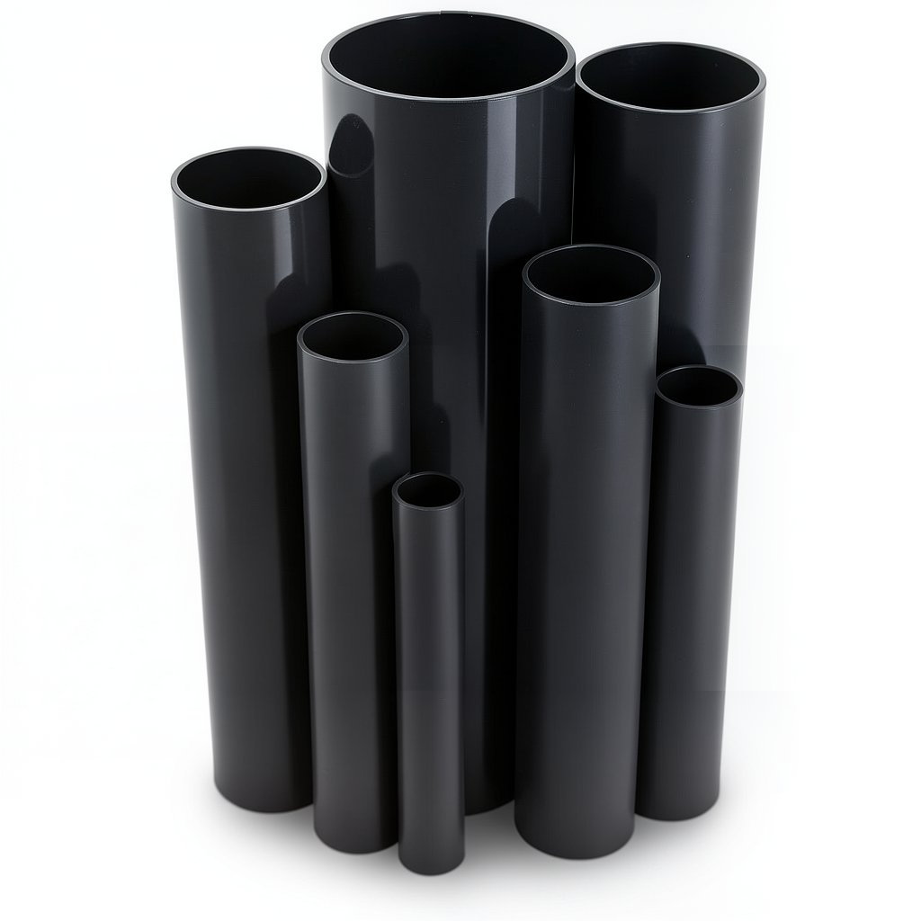 مواسير UPVC ضغط 4 بار قطر خارجي 400 مم سمك 7.9 مم لون اسود
