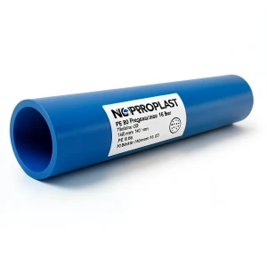 HDPE Pipes PE 80 Pressure 16 Bar 140 mm OD Thickness 15.7 mm Blue | NEPROPLAST